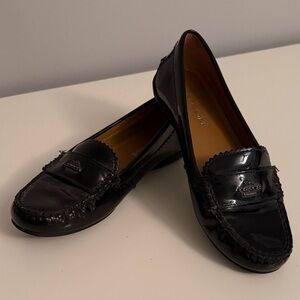 Coach Vintage “Odette” Black Patent Leather Loafers